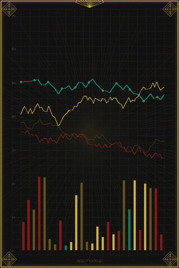 彩票平台移动端走势图APP界面展示