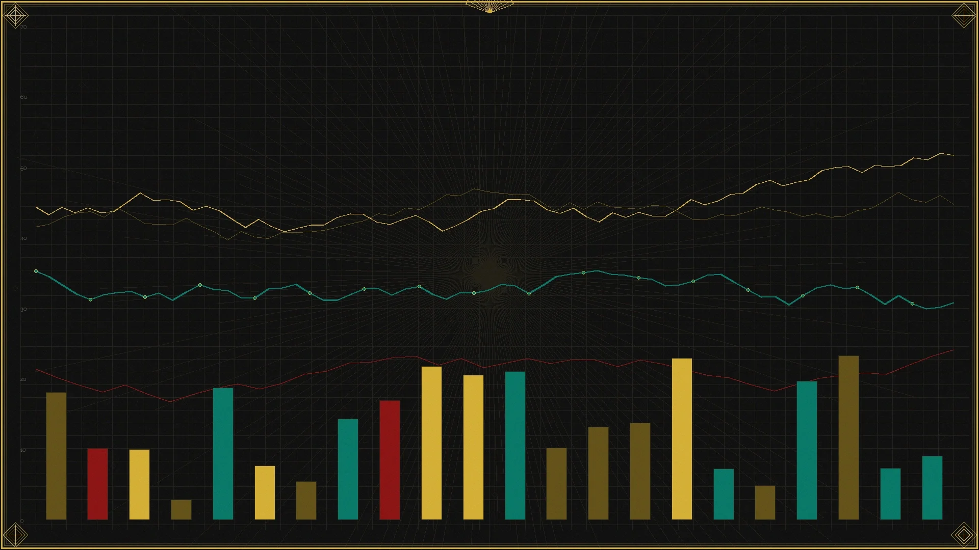 彩票平台鎏金数据大厅装饰艺术风背景